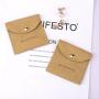 Custom Emboss Printing Microfiber Snap Bottom Pouch Earring Ring Necklace Packing Envelope Jewelry Pouch