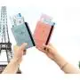 HR244 Strap PU Leather RFID Passport Bag Anti Theft Clip ID Portable Bank Card Holder Daily Matching Solid color Wallet Clip