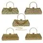 Wholesale Bridal Wedding Elegant Rhinestone Clutch Bag Handbag Banquet Gold Evening Bags For Woman