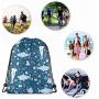 Gelory Hot Sale Design Custom Sheer Drawstring Bags All Over Print Elastic String Backpack Small Cloth Bag Drawstring