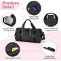 Custom Logo Small Gym Bag Women Sports Travel Duffel Bags Weekender Overnight Bag with Wet Pocket and Shoes Compartment