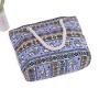 Gelory Elephant Pattern Large Capacity Zipper Beach Bag Women One Shoulder Tote Shopping Bag