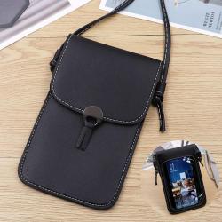 Factory Wholesale Phone bag for women Fashion Women's Portable Mobile Phone Bag Transparent Touch Screen Shoulder Messenger Bag