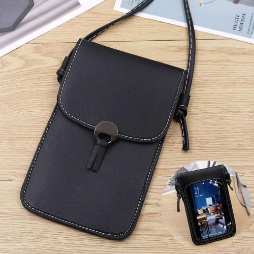 Factory Wholesale Phone bag for women Fashion Women's Portable Mobile Phone Bag Transparent Touch Screen Shoulder Messenger Bag