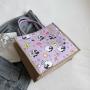Large Capacity  Women'S New Cute Cartoon Shoulder Tote Bag Students Class Carrying Canvas Bag