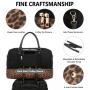 Realer Custom Fashion Women PU Duffel Canvas Bag with Shoe Compartment Toiletry Flight Approved Luggage Duffle Travel Bags