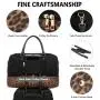 Realer Custom Fashion Women PU Duffel Canvas Bag with Shoe Compartment Toiletry Flight Approved Luggage Duffle Travel Bags