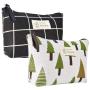 Gelory Printed Canvas Cosmetic Bag, Multi-Function Coin Purse Holder Bags Pencil Packet Large-Capacity Toiletry Bag