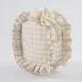 New Trends Hot sale  Best Gifts Makeup Brush Set With Bag For Girls Ruffle Gingham Makeup Brush Pouch Plaid Cosmetic Bag White