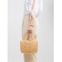 Handmade woven bag for women's summer fashion wooden bead bag