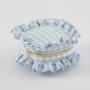 Pretty Design Unique Style Innovation Zhejiang Trendy Luxury Zipper Makeup Pouch Gingham Ruffled Girl Checker Cosmetic Bag