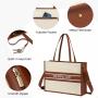 LOVEVOOK 2023 Women Fashion Handbags 2pcs/set shopping Tote Bag Shoulder Bag with clutch Purse Canvas bags women handbags ladies