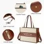 LOVEVOOK 2023 Women Fashion Handbags 2pcs/set shopping Tote Bag Shoulder Bag with clutch Purse Canvas bags women handbags ladies