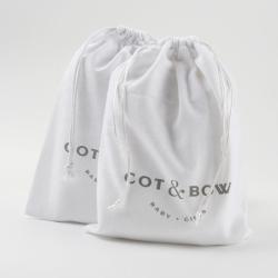 High Quality Brush Cotton Flannel Gift Drawstring Bag Muslin Cotton Packing Drawstring Dust Shoe Bag