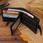 Wallets For Men  Genuine Cow Leather Short Zipper Hasp Male Purse Coin Pocket Card Holder Vintage Men Wallets
