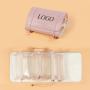Customized Luxury Pu 4-in-1 Removable Cosmetic Bags Roll-Up Makeup Bag Toiletry Kit Travel Organizer Bag for Women