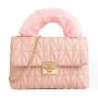 Plush women's handbag small square bag 2024 ladies hand bags fresh sweet crossbody shoulder bags fashion