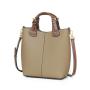 2024 Custom Luxury Contrast Genuine Leather Bucket Bag Handbag For Women Ladies