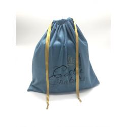 Customized Large Soft Velvet Packaging Bag For Handbag Luxury Drawstring Velvet Travel Clothes Storage Pouch