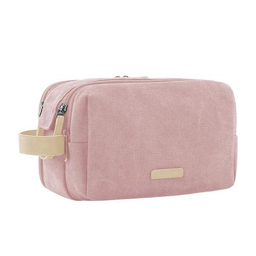 Pink Polyester Makeup Bag Wholesale Custom  Fashion Tropical OEM Fashionable Leaves Women Bulk Transparent Cosmetic Bag