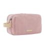 Pink Polyester Makeup Bag Wholesale Custom  Fashion Tropical OEM Fashionable Leaves Women Bulk Transparent Cosmetic Bag