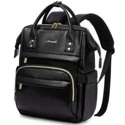 LOVEVOOK 2022 women bags casual 14 inch laptop bags fashion PU leather work travel school custom women's backpacks with USB