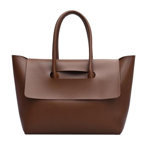 ZWY095 New Simple Solid Color PU Leather Tote Bag Wholesale Fashion Business Waterproof Women Handbag Work Student Organizer Bag