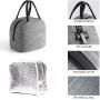 Gelory Simple Style Durable Insulated Leakproof Thermal Tote Lunch Bag For School Office Outside Picnic Polyester Lunch Bags
