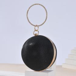 New arrival round bag handbag ladies chain crossbody shoulder bags glitter pouch clutch evening bags luxury