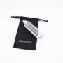 Recyclable Black Linen Cotton Gift Cosmetic Pouch Drawstring Cotton Linen Material Bag For Skincare Products Packaging