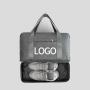 Custom Logo Waterproof Foldable Gym Travel Storage Bag Sports Tote Duffel Bags with Wet Pocket And Shoe Compartment