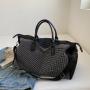 Custom Fashion Designers Portable Durable Shoulder Carry on Tote Sport Gym Travel Rhinestone Duffle Bag for Women