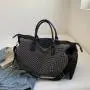 Custom Fashion Designers Portable Durable Shoulder Carry on Tote Sport Gym Travel Rhinestone Duffle Bag for Women