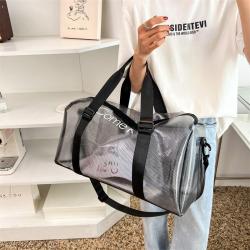 Candy Color Jelly PVC Tote Gym Sport Yoga Travel Bag Spend Night Bag Heavy Duty Clear Duffle Bag for Women