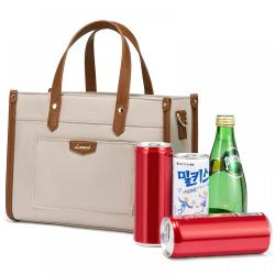 2023 Wholesale LOVEVOOK multifunctional handbag summer cooler bags thermal tote bag PU leather insulated lunch bags for women