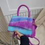 New trendy one shoulder gradient color halo dyed crossbody bag