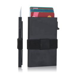 Minimalist Wallet for Men Slim Aluminum Metal Money Band Wallet With Cash Clip