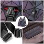 LOVEVOOK fashion PU leather girls daypacks Wholesale reflective travel bag luxury Geometric Luminous school backpacks for women