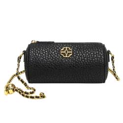 2024 Custom Luxury Leather Crossbody Bag For Fashion Women With Two Balls Shoulder Chain