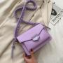 Fashion Women Pu Leather Small Sling Single Shoulder Messenger Bag 2021 Purse Handbags Leisure Contrast Wide Strap Crossbody Bag