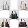 ZR717 Woman Bag Handbag Retro Lattice PU Fashion Female Zipper Portable Big Shoulder Bag Girl Versatile Tote Bag Shopping Party
