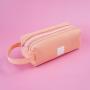 Gelory Creative Simple And Fresh Large-capacity Pencil Case Multifunctional Solid Color Pencil Case Student Stationery Bag