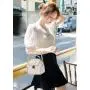 ZR690 Women's Bags New Fashion PU Leather Girl Lovely Small Square Bag Simple Zipper Shoulder Crossbody Phone Bag Female Party