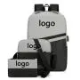 ZR880 Laptop Bag Sets Print Logo Wholesale Men Casual Computer Waterproof School Rucksack Bag Polyester Laptop Backpack