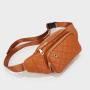 2024 Customized Embroidery PU Leather Fashion Fanny Pack For Unisex Crossbody Bag