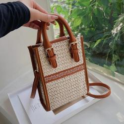 ZR946 Women Bag Handbag Fashion Woven Straw Summer Messenger Shoulder Crossbody Bag Girls Lady Beach Tote Bag Summer Vacation