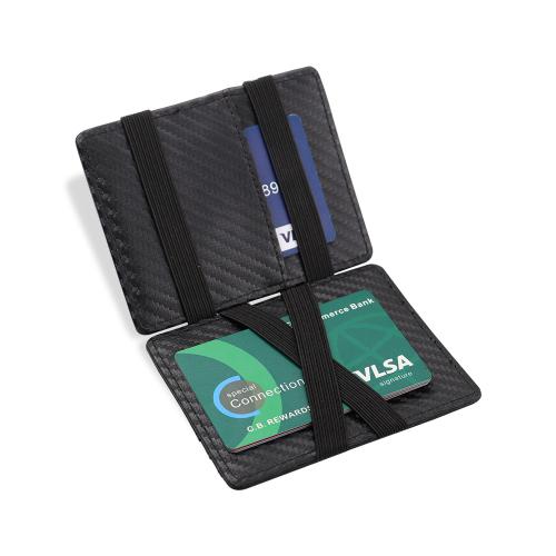 New fashion magic wallet card holder rfid blocking leather magic flip wallet money clip for men