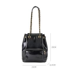 Custom Logo Fashion Designer Bags Ladies PU Leather Bucket Bags Large Capacity Shoulder Bags
