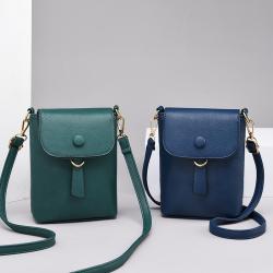New Pure Color Simple Match Foreign Style Texture Purse Mobile Phone Bag Single Shoulder Oblique Span Mini Female Bag