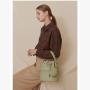 Black Color Fashion Flower Shape Soft Leather Ladies Bucket Bags With Mini Pouch Sac Main Femme Large Capacity Women Handbags